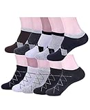 ADFOLF Men's 10 Pack Low Cut Colorful Athletic Running No Show Cotton Socks