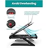 Laptop-Stand-Holder-Built-in-Foldable-LegsPhone-Holder9-Adjustable-Height-Laptop-RiserKlearlook-Portable-Air-Ventilation-Ergonomic-Notebook-Support-Tray-Keybord-Desk-Storage-for-LaptopTablet-Black Laptop Stand Holder Built-in Foldable Legs&Phone Holder,9-Adjustable Height Laptop Riser,Klearlook Portable Air…