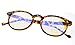 CessBlu Ladies Computer Glasses Round Oval Blue Light Filter Reading Eyeglasses Women(DEMI) +1.5