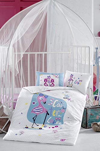 100% Cotton Baby Bedding Flamingo Birds 