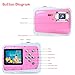 [Updated 2019 Model] AIMTOM 12MP Pink Kids Underwater Digital Waterproof Camera, Boys Girls Action Camcorder, 2” LCD Screen Children Birthday Learn Sports Cam Floating Wrist Strap Included