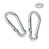 80mm x 8mm Zinc-Galvanized Steel Carabiner Snap