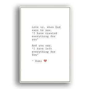 Framed Canvas Wall Art for Living Room, Bedroom Beautiful Quotes Canvas Prints for Modern Home Decoration Ready to Hang - 16"x24" inches