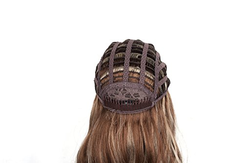 OneDor 23" Curly 3/4 Ladies Half Wig Kanekalon Hair Synthetic Wigs with Comb on a Mesh Head Cap (R1224B)