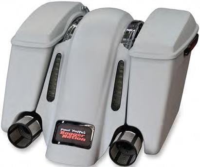 Paul Yaffe Originals CVODO09OEMB Chupa Stretched Rear Fender with CVO Light Cutouts with Black License Plate Frame