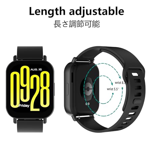 Bigqin 3 Piezas Correa Compatible con Xiaomi Redmi Watch 5 Active/Lite, Pulsera de Silicona Suave Reemplazo Deportiva Respirable Reloj Banda Compatible con HUAWEI Watch GT 5/4 46mm, 5.5"-8.7"