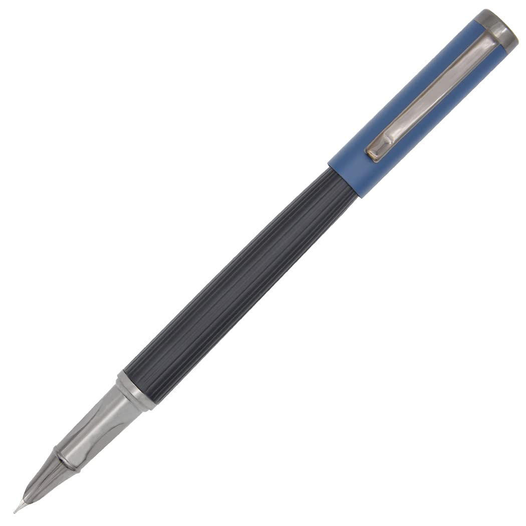 Gullor Black Copper barrel Fountain Pen Fine Nib, Smooth Writing Instrument with Converter, Blue