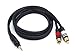 Monoprice 105597 3-Feet Premium Stereo Male to 2RCA Male 22AWG Cable - Black