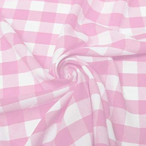 Photo 1 of 1" Checkered Gingham PolyPoplin Fabric by The Yard - 60 Inch Wide for Sewing, Quilting, Tablecloths, Curtains, Apparel, Crafting, DIY Projects