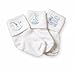 Jefferies Socks Baby Boy Collection Appliques, 3 Pack, White, 3-12 Months