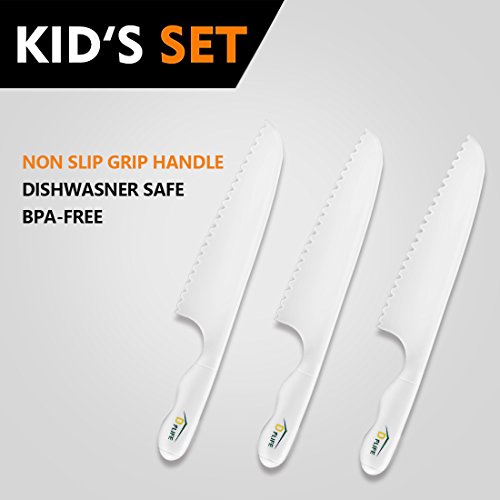 image for D-FLIFE Nylon Kitchen Knife Set - Solid Kids Chef Knife for Educationa