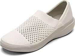 BZees Women's, Charlie Slip-On White 8 M