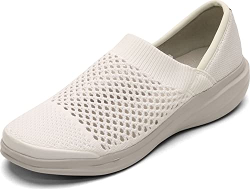 BZees Women's, Charlie Slip-On White 8 M