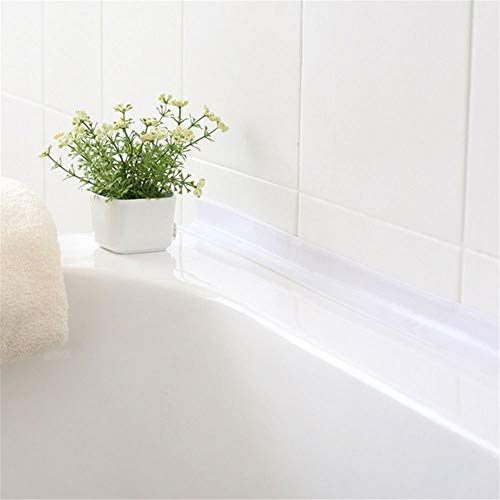 Caulk Strip PE Self-Adhesive Waterproof Sealing Tape Decorative Sealant Trim for Kitchen Bathroom Tub Shower Floor Wall Edge Protector- (White, 131.8x1.5 Inches) - Thumbnail 5