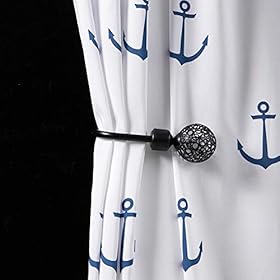 LanMeng Standard Fabric Shower Curtain, Elegance Luxury for Bathroom, Gold Ship's Anchor White Background, Machine… 41i9NuCAauL