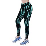 Lookatool Women High Waist Fitness Yoga Sport Pants Nine Points Leggings (M, Blue)