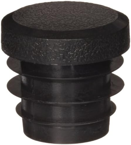 Kapsto 320 GL 18 1 - 2 Polyethylene Round Finned Plug, Black, 18.0 mm Tube OD (Pack of 100)