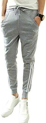 ColorFino Men's Skinny Jogging Harem Pants Running Trousers 1ight Grey Tag M(US XS)