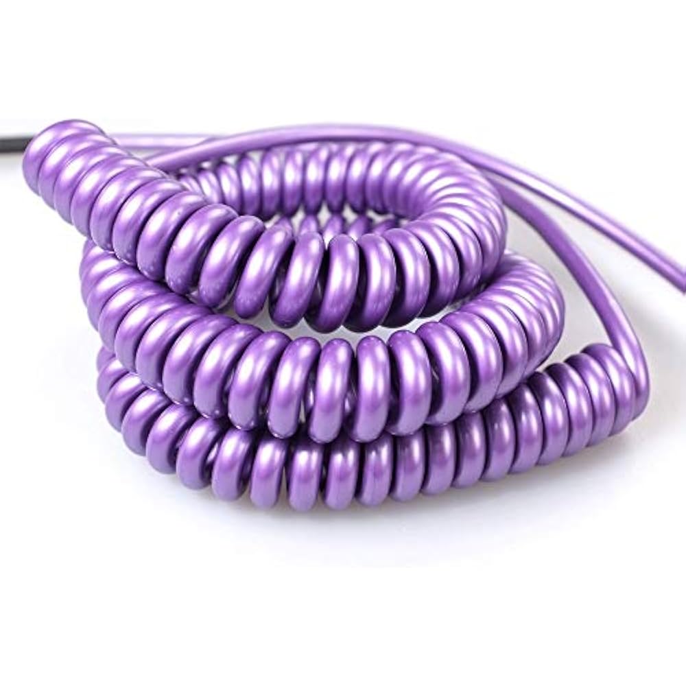 Premium Guitar Coil Cable 20 Feet, Instrument Coiled Curly Cord Bass, 1