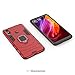 Cocomii Black Panther Ring Xiaomi Mi Max 3 Case, Slim Thin Matte Vertical & Horizontal Kickstand Ring Grip Reinforced Drop Protection Fashion Bumper Cover Compatible with Xiaomi Mi Max 3 (Red)