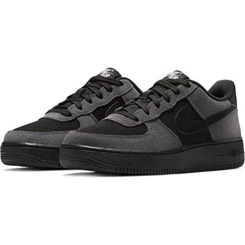 Nike Boy's Air Force 1 Low Basketball Sneaker (5 M US Big Kid, Dark Grey/Black-White-Black)