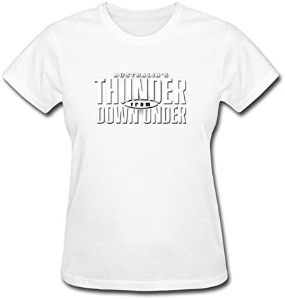 SAMJOS Women's Thunder from Down Under Logo T-shirt Size XL White