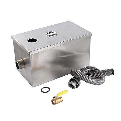 thumbnail image 2 of Dtangor 8LB Commercial Grease Trap Stainless Steel Interceptor For Restaurant Kitchen, 5GPM 2 of 2