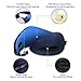 Shizzz Travel Pillow, Neck Pillow for Airplane Travel Memory Foam Chin Protective Pillow Supporting Kit for Camping, Backpacking, Airplanes and Road Trips Blue