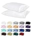 DreamHome Satin Pillow Case with Zipper, 2 Pillow Cases (Standard, White)