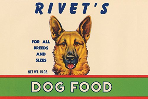 ArtParisienne Rivet's Dog Food 12x18-inch Paper Giclée Print