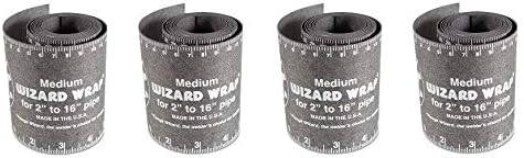 Flange Wizard 496-WW-17 WW-17 Wizard Wraps, 3 7/8" x 60", Heat Resistant, Medium (4-(Pack))
