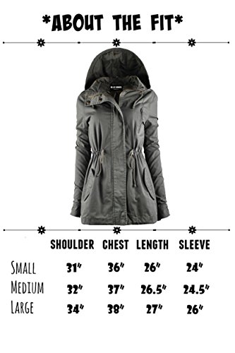 Ollie Arnes Women's Chic Lightweight Warm Anorak Drawstring