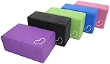 Yoga Block 1 or 2 pack 4 in. x 6 in. x 9 in. Larger Size High Quality 4 colors by Bean Products™