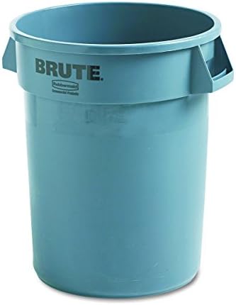 Product of Rubbermaid Commercial Brute Refuse Container, Round, Plastic, 32 gal, Gray - Trash Cans &amp; Recycle Bins [Bulk Savings]