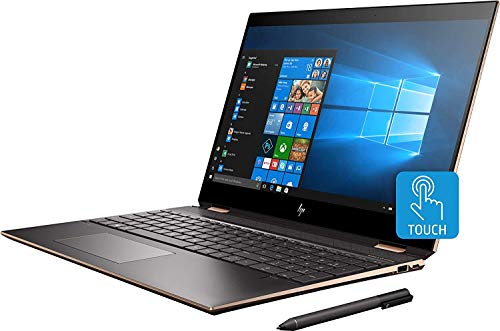 2019 HP Spectre X360 2-in-1 Laptop, 15.6" 4K Ultra HD Touch Display, Intel Core i7-8565U, 16GB Ram, 512GB SSD, Nvidia GeForce MX150, Windows 10, Dark Ash (Renewed)