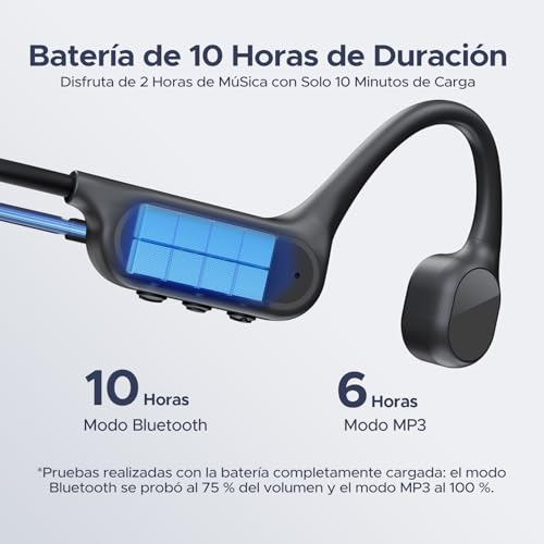 DOOGEEEco Auriculares Conduccion Osea IP68 Impermeable Auriculares Natacion,10H Auriculares para Correr BT5.4 de 32GB con Reproductor MP3 y Doble Modo para Ciclismo, Natación Subacuática y Fitness