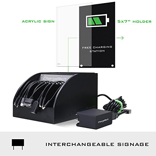 ChargeTech Cell Phone Charging Station Power Strip Dock w/ 10