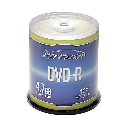 Optical Quantum DVDR 4.7GB 16x Logo Top Media Disc 100pk Cake Box