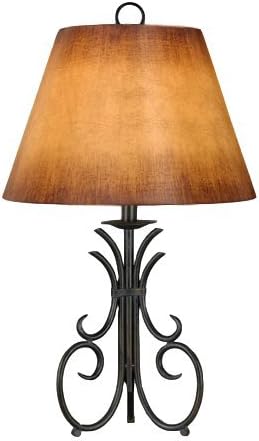 Medallion Antique Brass Wrought Iron Table Lamp 317AFL