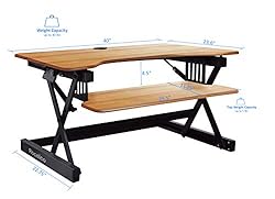 Rocelco 40" Large Height Adjustable Standing Desk