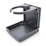 Camco Adjustable Drink Holder- Can Hold Mugs, Large Drinks and Almost Any Size Bottle or Can, Make Great Extra Cupholders for Cars, Trucks, RVs, Vans, Boats and Much More - Gray (44041)