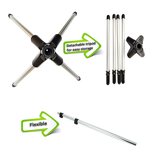 Exttlliy Garment & Drying Rack Garment Hanger/Drying Rack/Handheld Clothes Steamer Holder Ironing Steamer Bracket Telescopic Folding Hanger (Black) - Thumbnail 3