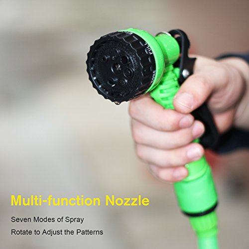 Grelife Garden Hose Expandable Hose 75ft Flexible Water Hose with Extra Strength Fabric and 7 Function Spray Nozzle for Watering, Washing, Cleaning - Thumbnail 5
