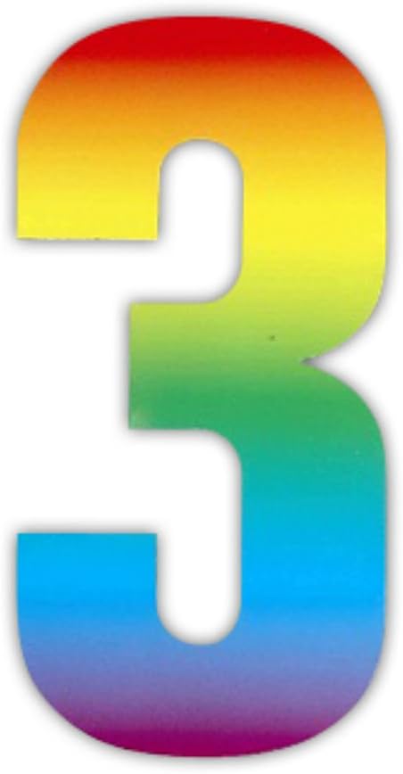 Wheelie Bin numbersRainbow 3