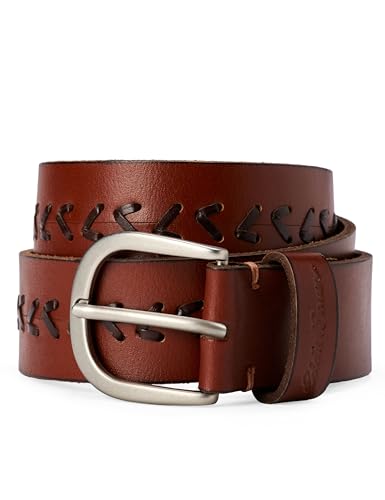 Eddie Bauer Women's Casual Leather Belts with Durable Metal Buckle, Center Laci…