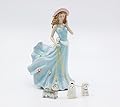 Cosmos Gifts 20928 Fine Porcelain Lady Walking Dogs Figurine, 7-7/8"H