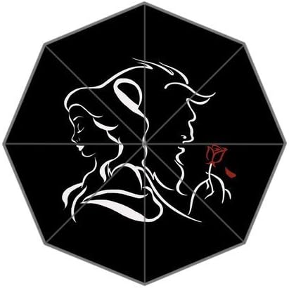 Custom Beauty and the Beast Umbrella Personalized Auto Foldable Umbrella