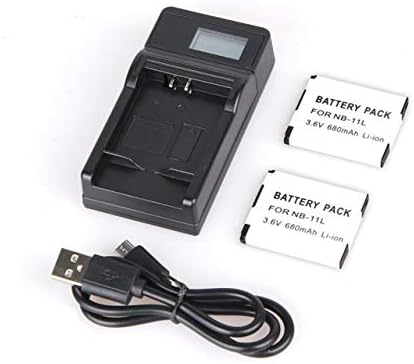 Prima05Sally 2PCS NB-11L NB 11L Li-ion Batteries + LCD Charger For Canon IXUS 125 155 150 145 140 132 265HS 240HS A3400 A4000 IXUS 275 HS