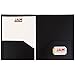 JAM PAPER Heavy Duty Plastic 2 Pocket Extra Tough School Folders - Black - 6/Pack