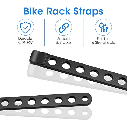Magicfour 8 Pack Bike Rack Rubber Strap, 9” Replacement Rubber Straps for Bike Adjustable Rack